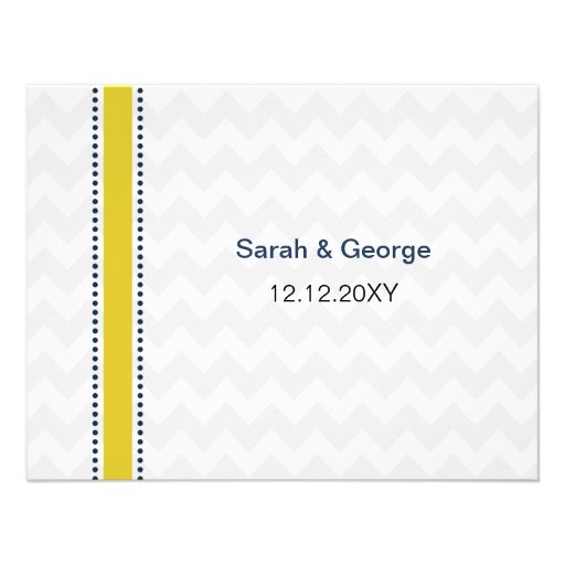 chevron stripes, starfish mod beach wedding design invite