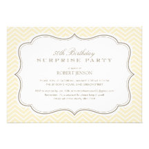 Chevron Stripes Surprise Party Invitations