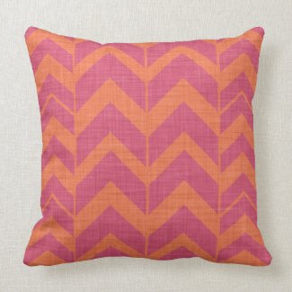 Chevron Throw-Berry Citrus Pillows
