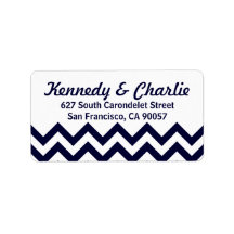 Chevron Wedding Address Labels