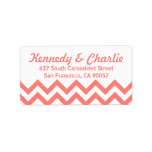 Chevron Wedding Address Labels