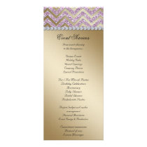 Chevron Wedding Rack Cards Sparkle Pink Gold