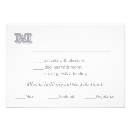 Chevron Wedding RSVP Cards