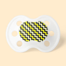 Chevron Yellow Black Wasp Pattern Pacifier