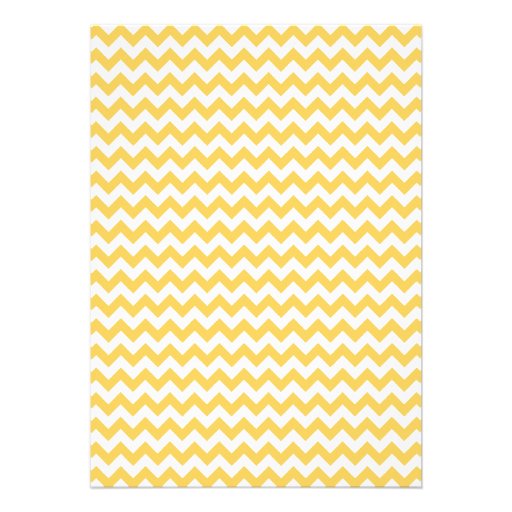 Chevron Yellow & White Baby Shower Invitations