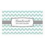 Chevron Zig Zag Pattern Elegant Modern Green Business Card