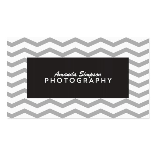 Chevron/Zig Zag Photography Business Card