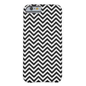 Chevron Zigzag Pattern Black and White Barely There iPhone 6 Case