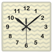 chevron zigzag pattern soft pastel tones wall clocks