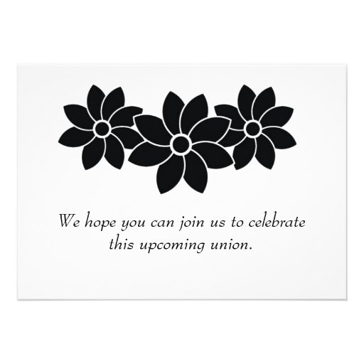 ChevronBridal Shower Invitation in Black and White