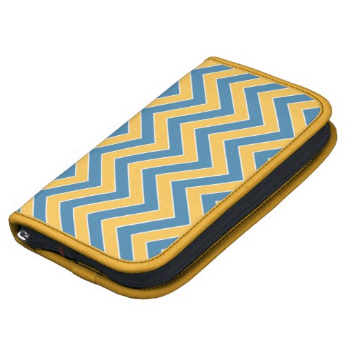 Chevrons Yellow & Blue Smartphone Folio Organizers