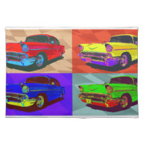 Chevy Bel Air Pop-Art style placemat placemats