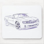 Chevy Camaro Convertible Concept Sketch Mouse Pad