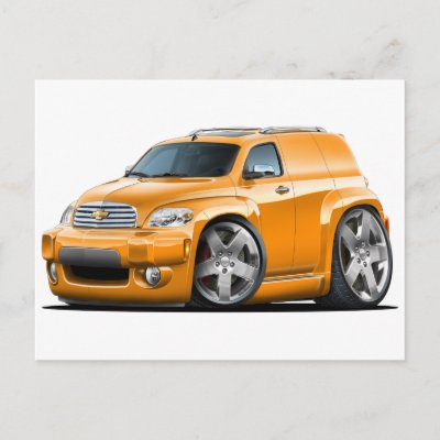 Chevy HHR Orange Panel Truck Post Cards by maddmaxart