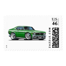 Chevy Nova Green Car Stamps