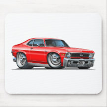 Chevy Nova Red Car Mouse Pads