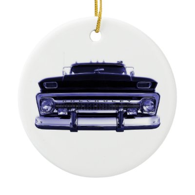 Chevy Pick Up Truck Ornament by iamdavidlee Cool Chromed Out Chevy