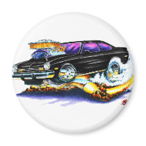 Chevy Vega Black Car Refrigerator Magnets