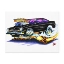 Chevy Vega Black Car Postcard