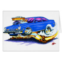 Chevy Vega Blue Car Greeting Card