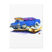 Chevy Vega Blue Car Post Cards