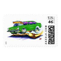 Chevy Vega Green Car Postage