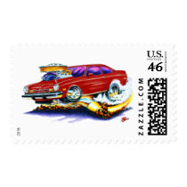Chevy Vega Maroon Car Stamp