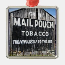 Chew Mail Pouch Tobacco Barn Christmas Tree Ornament