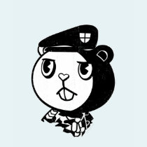 Chez B&W Flippy camisetas