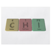Chi as Carbon Hydrogen Iodine Flyer Design