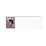 Chi Chi in Flowers  - Chihuahua Puppy in Cute Hat Custom Return Address Label