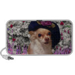 Chi Chi in Flowers  - Chihuahua Puppy in Cute Hat Laptop Speakers