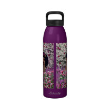 Chi Chi in Flowers  - Chihuahua Puppy in Cute Hat Reusable Water Bottle