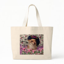 Chi Chi in Flowers Tote - Chihuahua bags
