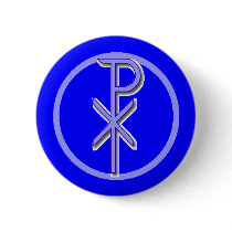 CHI-RHO Christ Button