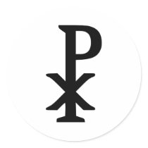 Chi rho - Jesus Round Stickers