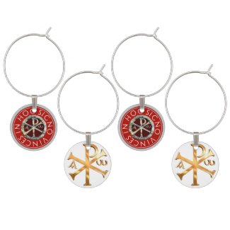 Chi Rho Symbol Wine Glass Charm