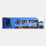 Chi Town Stepper King Chicago Skyline Bumper Sticker