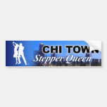 Chi Town Stepper Queen Chicago Skyline Bumper Sticker