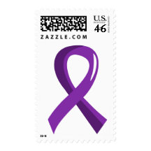 Chiari Malformation Purple Ribbon 3 Stamps