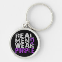 Chiari Malformation Real Men Wear Purple Keychains