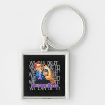 Chiari Malformation Rosie WE CAN DO IT Keychains