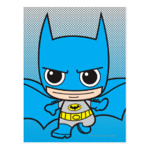 Chibi Batman Running Postcards