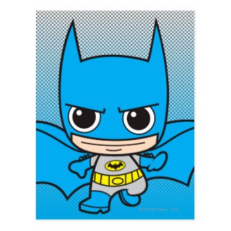 Chibi Batman Running Postcards