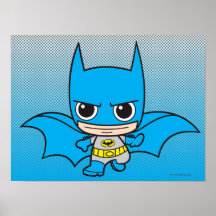 Chibi Batman Running Poster