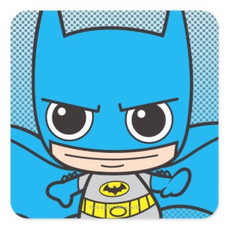Chibi Batman Running Stickers