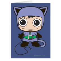 Chibi Cat Woman Greeting Card