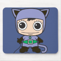 Chibi Cat Woman Mouse Pad