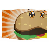 chibi cheeseburger notebook binders