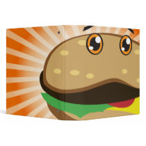 chibi cheeseburger notebook binders